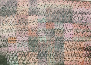 Blue Study with Green Dots